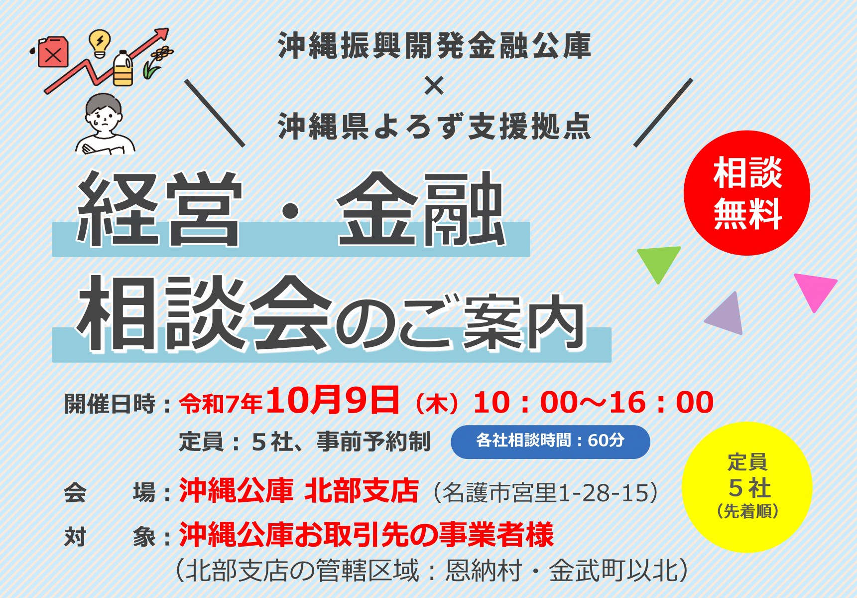 沖縄公庫北部支店×よろず支援拠点の「経営・金融相談会」の開催