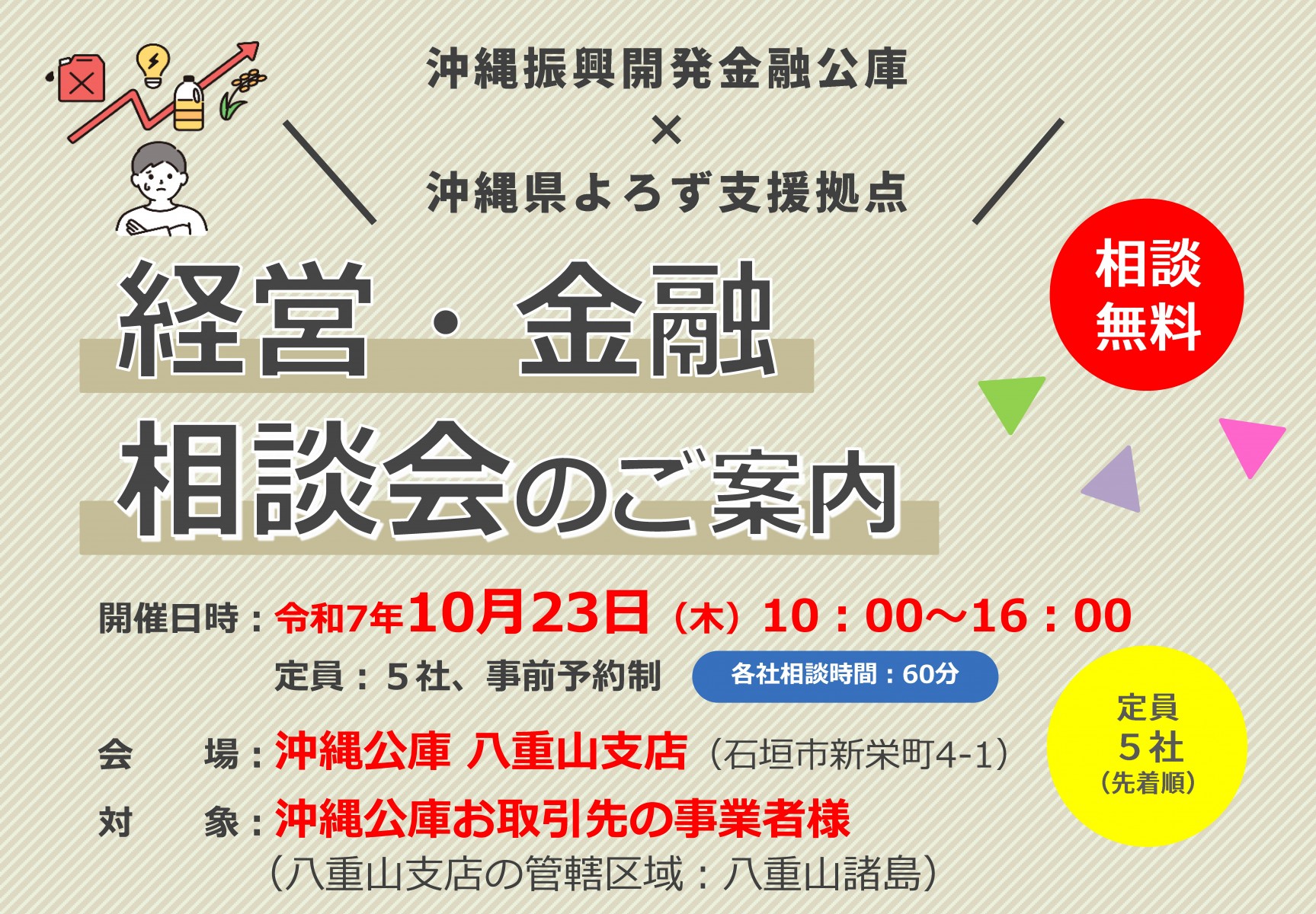 沖縄公庫八重山支店×よろず支援拠点の「経営・金融相談会」の開催